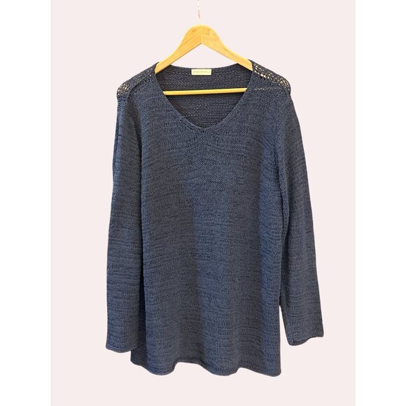 Vintage Marika Contompasis Cotton Blend Sweater Size 3 Coastal Chic New England - Picture 1 of 6